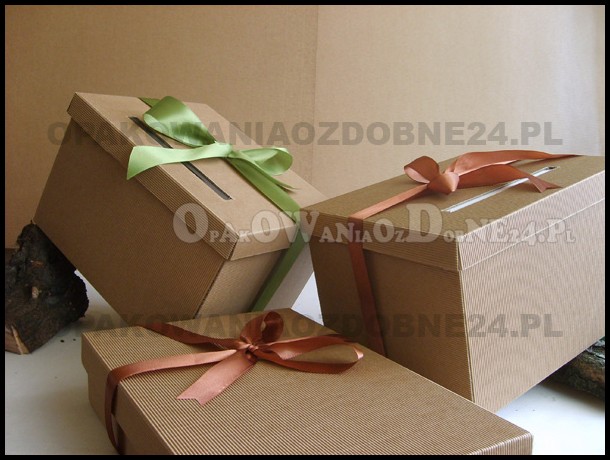 Pudełka eko, pudełka na koperty, pudełko na koperty, ślub